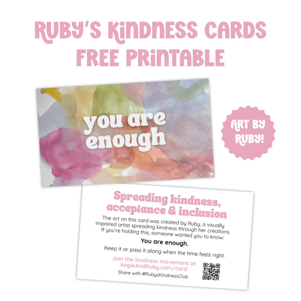 Ruby's Kindness Cards - Free Printable